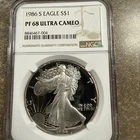1986 S American Eagle Proof Silver 1oz Dollar Coin NGC PF 68 Ultra Cameo