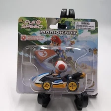 Super Mario Kart Pull Speed Car Mario Bros 3" Vehicle Toad Sealed New
