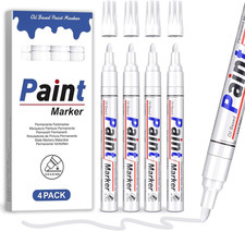 White Paint Pen Permanent Marker Waterproof 4 Pack Outdoor Pens markers for Meta