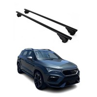 DachträGer GrundtäGer FüR Cupra Ateca 2016-2026 75Kg Metall Schwarz 2 Tlg
