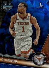 2023-24 Bowman University Chrome Sapphire Dylan Disu #80 Texas Longhorns 21F