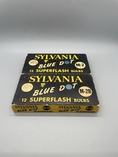 Sylvania Blue Dot Flash Bulb Superflash M-2, M-2B- Vintage Camera Bulbs