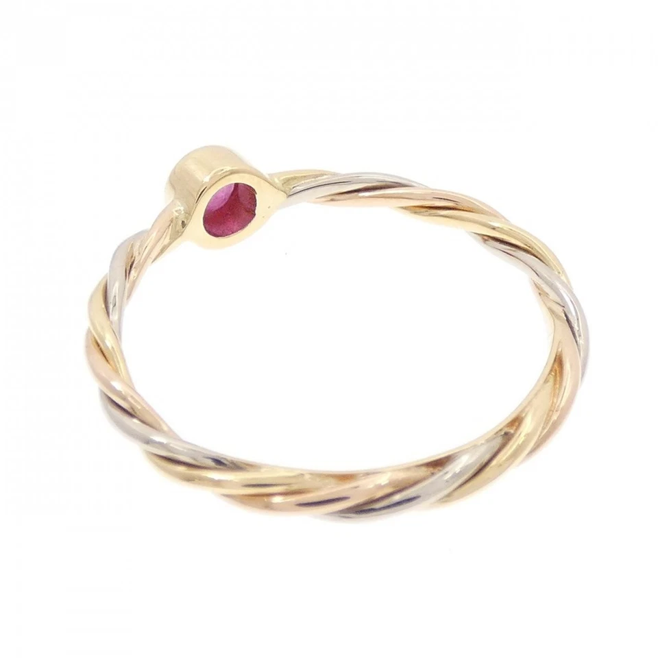 正品卡地亚三金扭转戒指 #260-007-667-9155 — 第 3/4 张图片