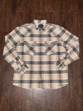 Pendleton Western Pearl Snap Brown Plaid Long Sleeve Shirt Men's Size Large