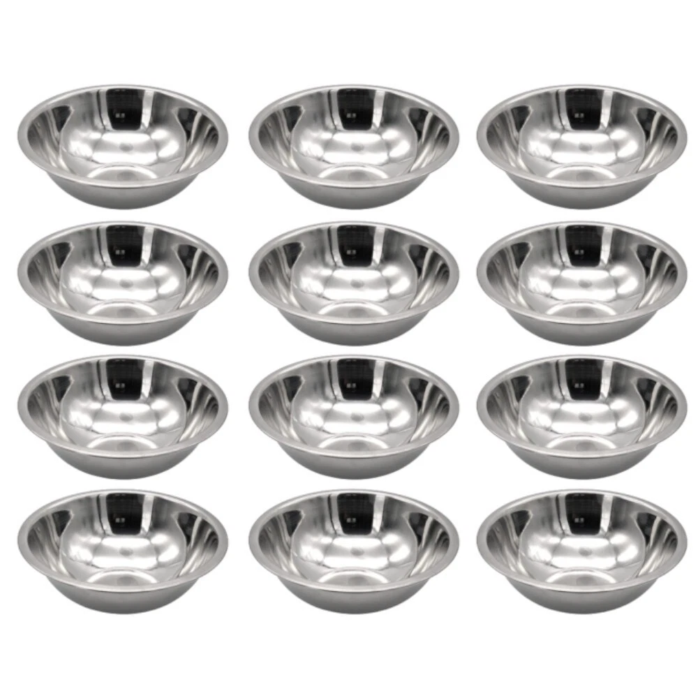 PACK OF 12 NEW 16CM STAINLESS STEEL SHALLOW MIXING BOWLS FOR CAKE MIX, SALAD ETC
Opens in a new wind