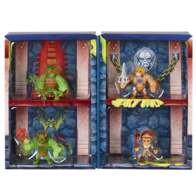 Slime Pit HeMan Teela Zodac Buzz Off Masters of the Universe Minis 4-Pack Mattel