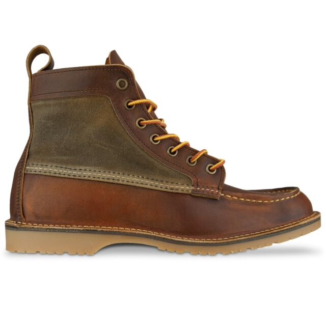 Red Wing Shoes 3335 Uk 10 Wacouta Canvas 6 Inch Moc Toe Boot Copper Boots For Sale Online Ebay