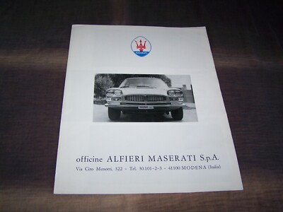 TOPRARITÄT Herrlicher Prospekt Maserati Programm von 1967 !!!