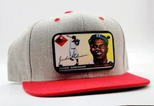 Jackie Robinson Hat,Brooklyn Dodgers,1955 Topps,Metal Patch,Decky,Snapback