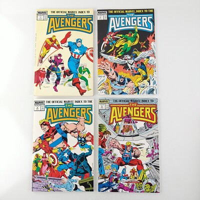 The Official Marvel Index To The Avengers #1 3 4 5 Lot (1987 Marvel Comics)