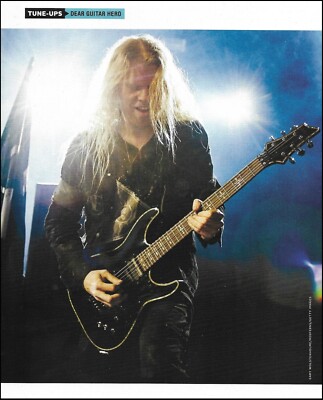 Jeff Loomis with his Schecter guitar 8 x 11 pin-up photo + article