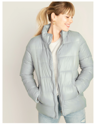 Old Navy Frost-Free Puffer Jacket for Women Daylight Gray Size L item  #448964
