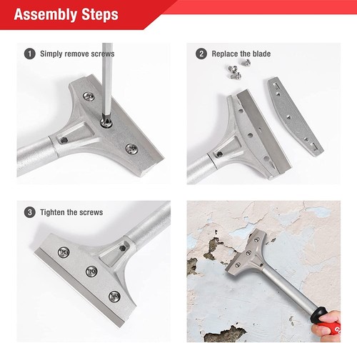 Goldblatt 2PC Razor Blade Scraper Heavy Duty 20PCS 4in Blades Floor Scraper Tool - Picture 7 of 9