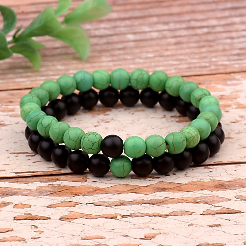 Couple His & Hers Distance Healing Bracelet Black Red Lava Bead Matching YinYang - Picture 92 of 156