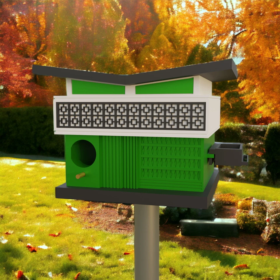 Ретро середины века современный скворечник здание парк место 1960-х архитектура дома - Изображение 4 из 4