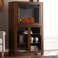 Charlton Home Jaeger Storage Tower Electric Fireplace on sale Charlton Home Jaeger Storage Tower Electric Fireplace on sale