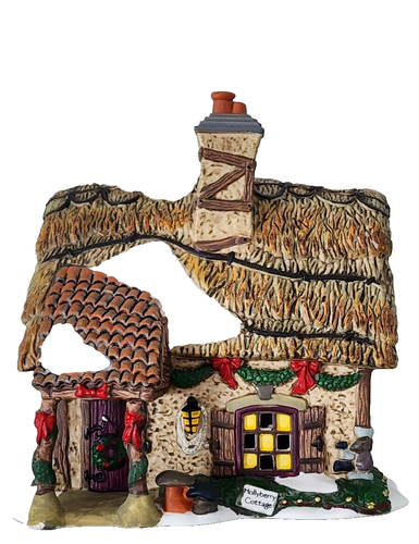 Dept 56 Dickens’ Village HOLLYBERRY COTTAGE beleuchtetes Haus #58729D - Bild 1 von 5