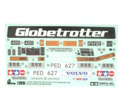 Tamiya Aufkleber Truck Volvo FH12 Globetrotter Nr 9495346