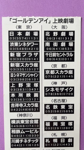 007 GoldenEye Pierce Brosnan Martin Campbell Movie Ticket Stub 1995 Japan - Picture 5 of 5