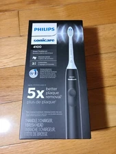 Philips Sonicare 4100 Power Toothbrush Black 5x Plaque Removal NEW