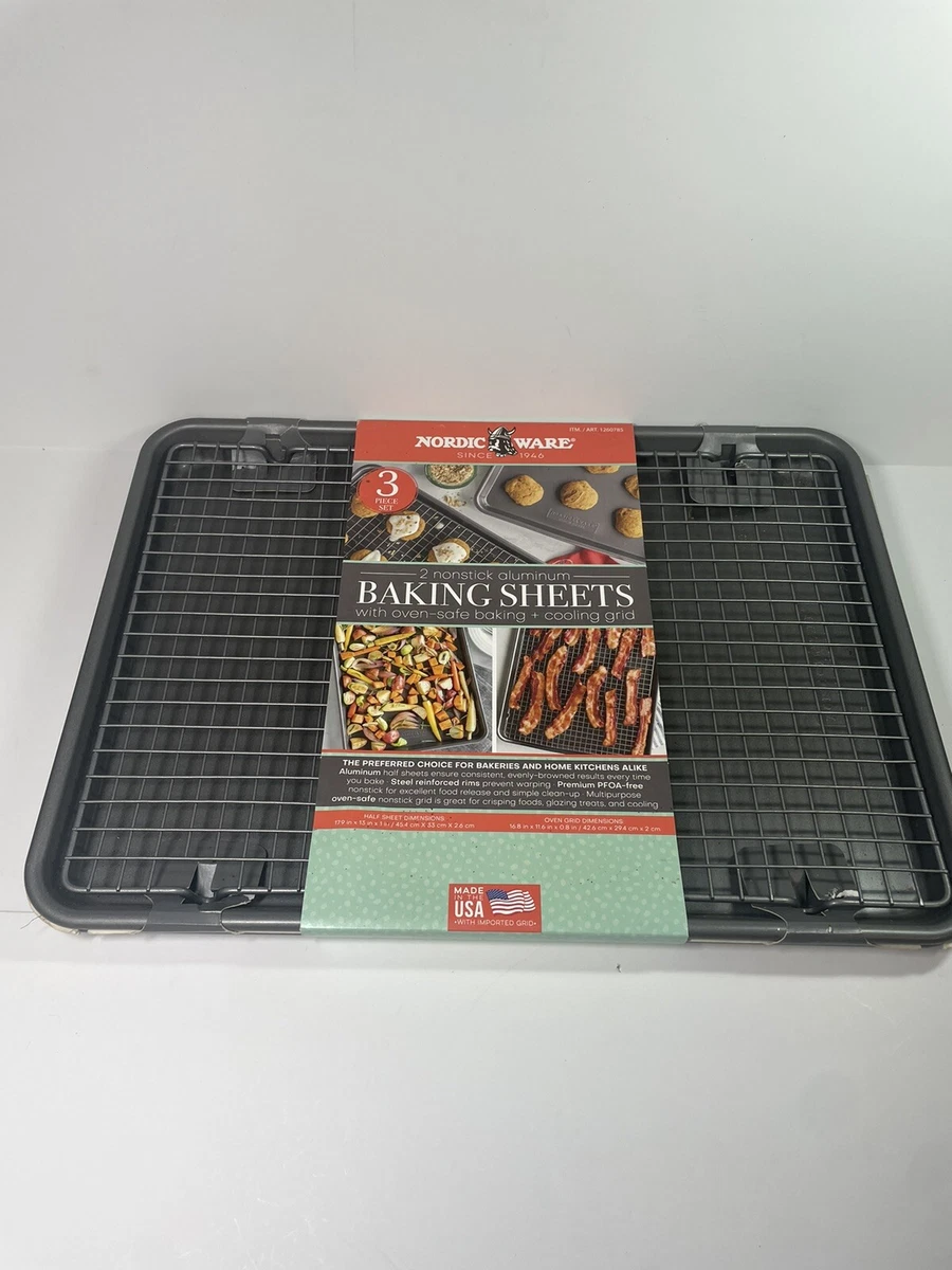 Nordic Ware 2 Piece Half Sheet with Oven-Safe Grid