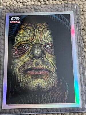 2023 Topps Chrome Star Wars Galaxy Refractor #10 The Emperor Up Close