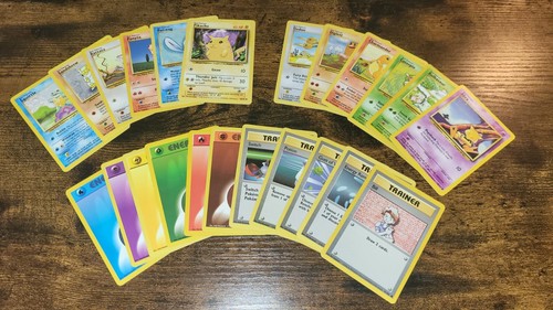 Pokemon Base Set 100% Complete Common Set 38 Cards LP NM w Trainers and Energy - Picture 2 of 7
