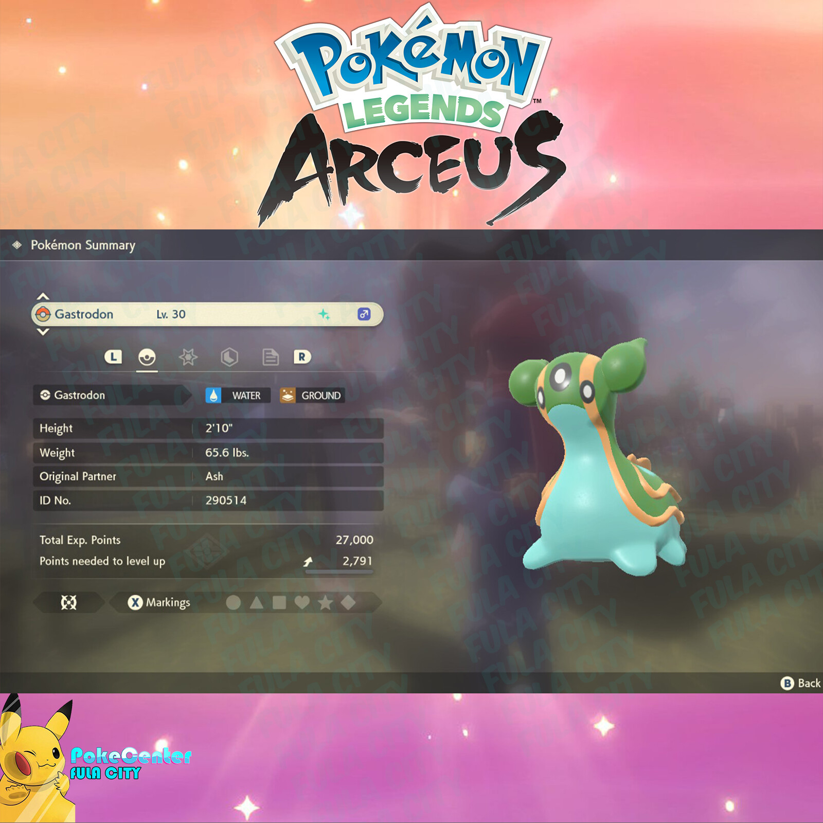 💚Shiny Gastrodon ✨Pokémon Legends: Arceus 💙10 Effort 6EV 🟢 Alpha? Ask!