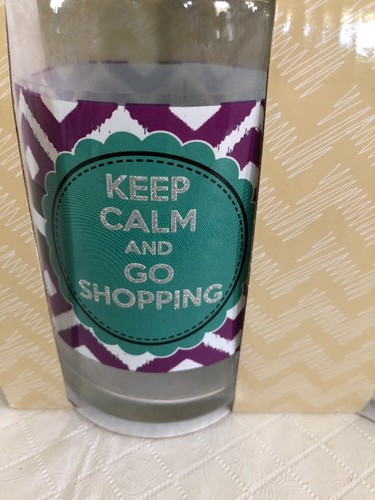 TMD Holdings Keep Calm Can Shaped Glass 12-Oz Multicolor Sparkly Set of 4 - Picture 7 of 9