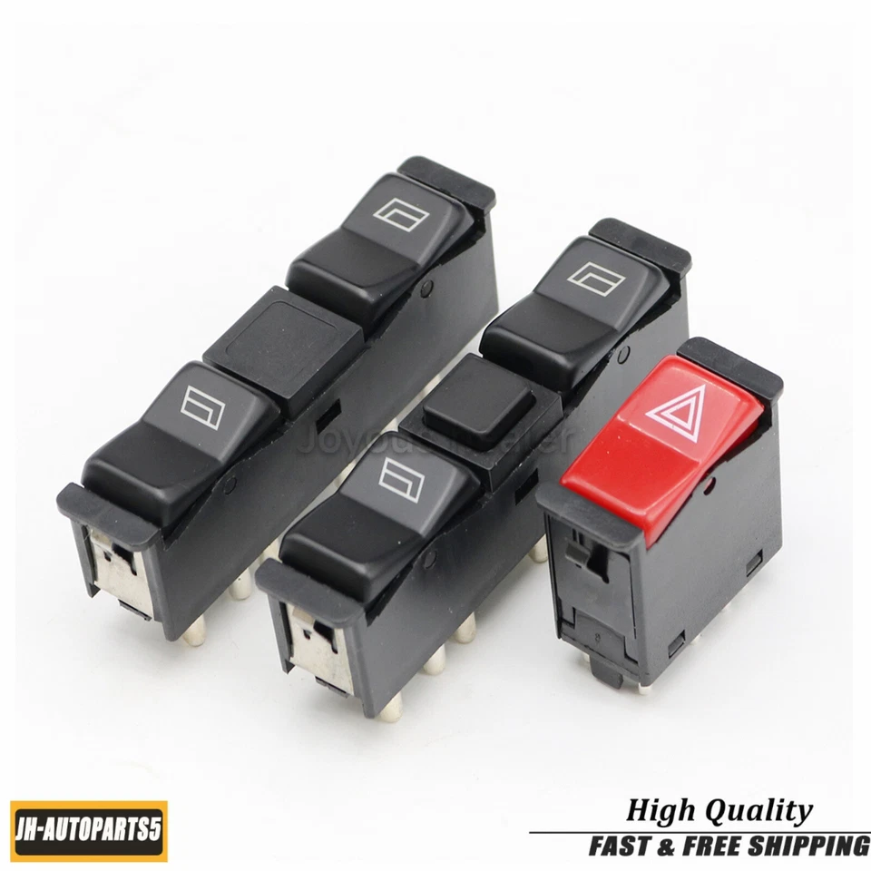 Interruptor de ventana eléctrica e interruptor de luz de emergencia apto para Mercedes W123 W201 W126 Foto 2 de 4