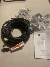 Warmly Yours Ice Shield Roof and Gutter Deicing Cable Kit, Plug-in, 120V, 100 FT