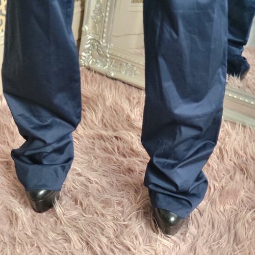 Versace Jeans Couture Blue Trousers Vintage Stretch Jeans Pants IT 44 UK 12 L - Picture 14 of 22