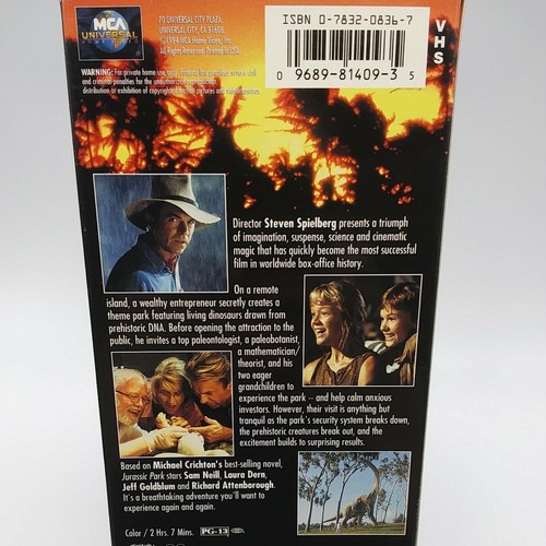 Jurassic Park by Steven Spielberg (VHS, 1993) - Picture 3 of 7