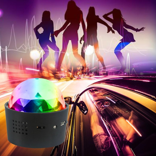 Mini Disco Light Sound Activated Multicolor Battery Operated Disco Ball Light Fe - Picture 4 of 12