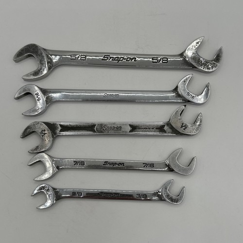 Set of 5 Snap-On SAE 4-Way Angle Head Open-End Wrenches 3/8" - 5/8" VS20B VS12A - Bild 2 von 12