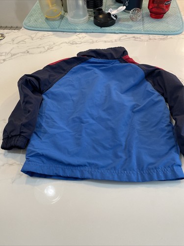 Superman Jacket Boys 4 Red White Blue Kids Toddler Racing Windbreaker Full Zip - Picture 5 of 10