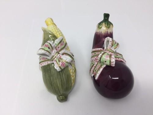 "Aubergine & Corn Salz & Pfefferstreuer Set" SCHÖN~HERGESTELLT~keine Chips/Risse~NEU - Bild 7 von 12