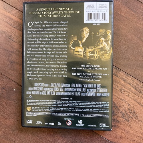 When the Lion Roars: The Story of A Hollywood Empire 2 DVDs - Patrick Stewart - Picture 2 of 3