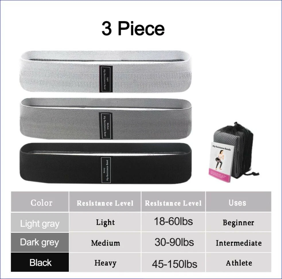 Workout Rubber Resistance Bands for Gym in Greyscale - Set of 3
Opens in a new window or tab