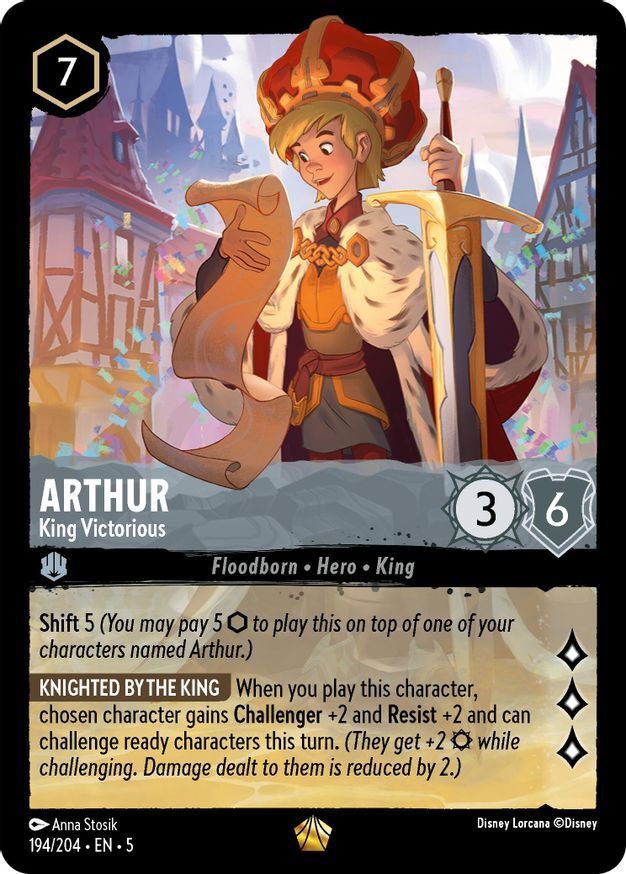 Lorcana Arthur - King Victorious (194/222) Shimmering Skies NM