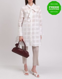 RRP€827 AKRIS Button Up Shirt DE46 US16 UK20 XXXL Silk Blend White Made in Japan