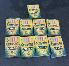 9 Boxes Vintage Crayola Colored Chalk 12 Ct Each 1999 Binney  Smith NOS Non-Tox