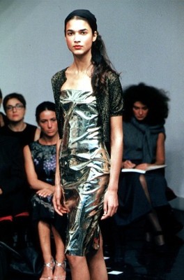 Vintage | D&G S/S 1999 Runway | Metallic Gold Dress | Medium