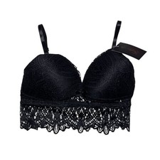 Frederick's of Hollywood Finley Lace Bralette Black Size Small
