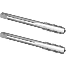 2pcs M8 X 1.25 Thread Tap Right Hand, HSS M8 x 1.25 Straight Fluted Machine Tap
