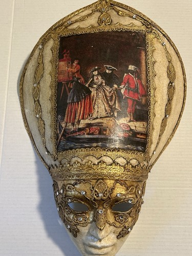 Authentic Ivan Minio Venetian Carnevale Paper Mache Mask - Original Large