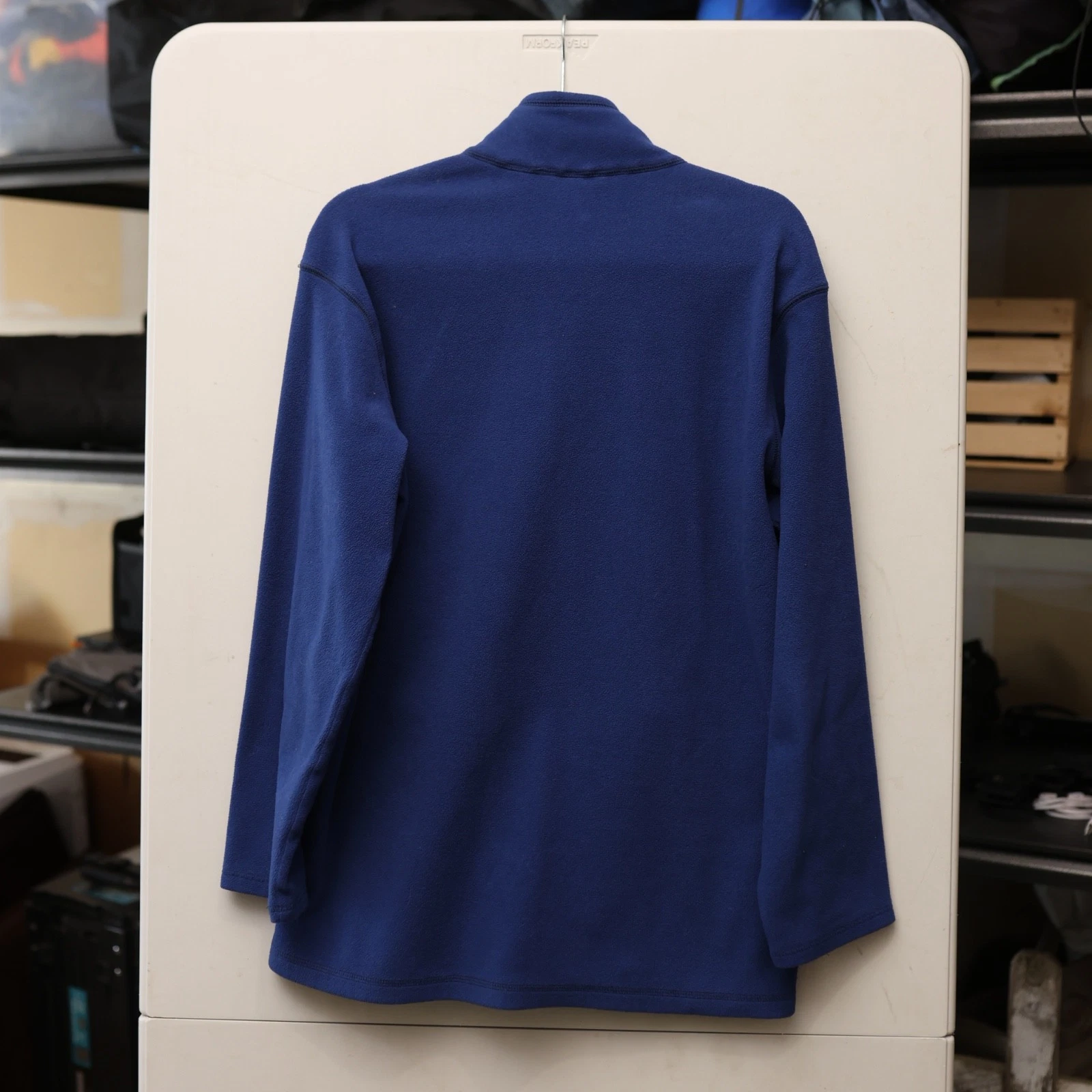 Eddie Bauer Polartec Fleece Jacket Mens Tall Medium MT Full Zip Blue Mock Neck image 5