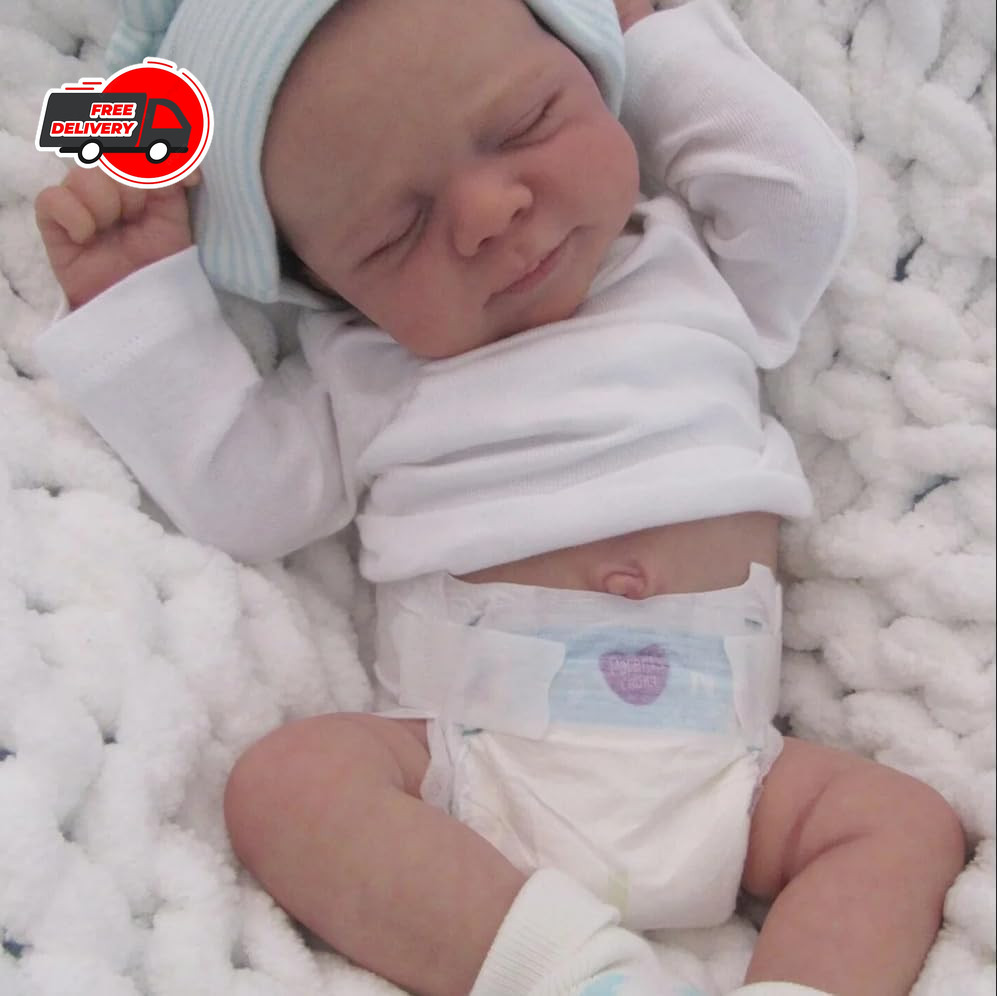 Realistic Reborn Toddler Dolls Silicone Full Body Boy, 18 Inch Real Life Baby...