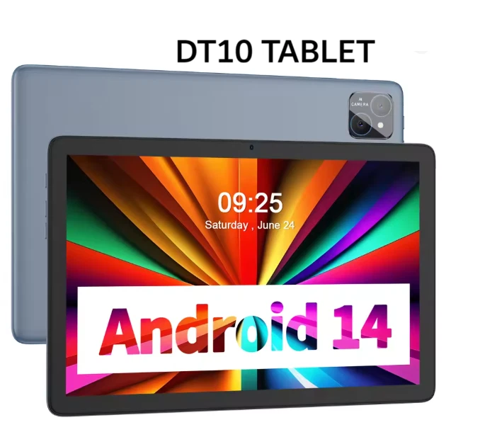 DT 10-inch Android 14 Tablet 8GB+128GB Dual Camera  WIFI6 5G-Grey - Image 2 of 4