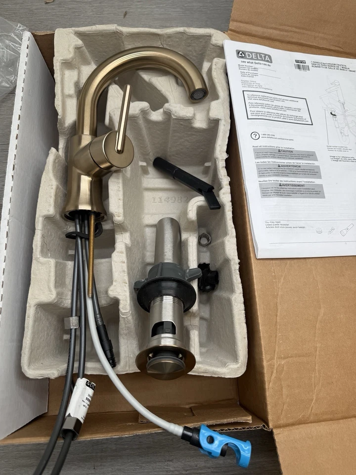 Delta 559HA-CZ-DST Trinsic 1.2 GPM 1 Hole Bathroom Faucet Champagne Bronze *Used - Image 2 of 4